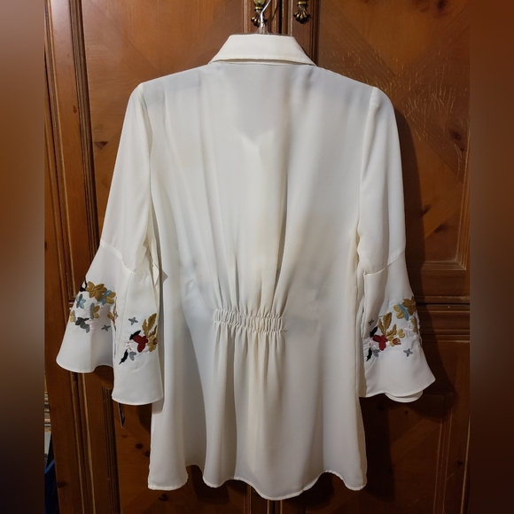 AZI Embroidered Blouse Size M Ladies - Picture 4 of 10
